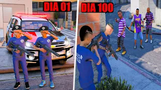 SOBREVIVI 100 DIAS COMO UM POLICIAL MILITAR no GTA 5 MODS