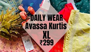 Trending avaasa kurtis| XL size 299 only| daily wear collection #avaasakurtihaul #avaasawholesale