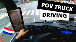 POV Truck Driving - New Mercedes Actros  - Den Haag Wilhelminastraat 🇳🇱 Cockpit View