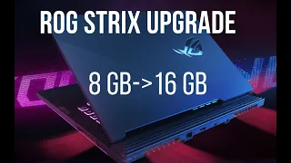 Апгрейд ноутбука Asus Rog Strix G513 с 8ГБ до 16ГБ