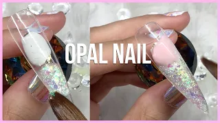 DIY ENCAPSULATED OPAL NAIL DESIGN | ACRYLIC NAIL TUTORIAL