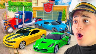 Robando TRANSFORMERS MILLONARIOS en GTA 5 !! 🤖🚗