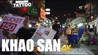 Khao San Road, Bangkok 2020 walking tour 4k