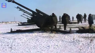 Артиллерия ополченцев ведёт огонь по ВСУ | Artillery from rebels leads artillery fire