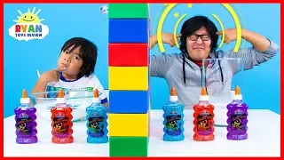 Twin Telepathy Slime Challenge Ryan vs. Daddy!