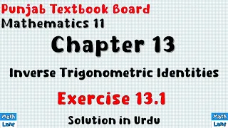 Exercise 13 1 Chapter 13 Inverse Trigonometric Functions