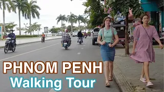 Walking In Phnom Penh - Street Scene, Tourist Street, Relaxing & More - Cambodia