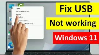 fix USB not working, not showing up, not connecting, not detecting or not recognized in Windows 11