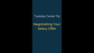 Quick Career Tips — Negotiating Your Salary Offer | #Shorts