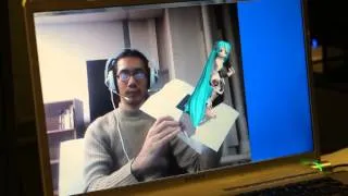 1st Augmented Reality Voice Recognition!  Staring Hatsune Miku!