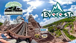 VR 360 Expedition Everest Roller Coaster On Ride Front Row Ultra HD 4K 60fps POV Walt Disney World