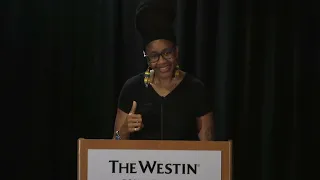 Nnedi Okorafor (author of Binti: The Complete Trilogy) at the FYE® Conference 2023