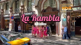 ⁴ᴷ BARCELONA, SPAIN 🇪🇸 LA RAMBLA | Barcelona walking tour La Rambla - (HDR Video)