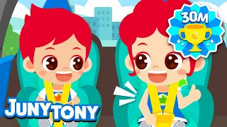 Let’s Buckle Up | Car Safety for Kids | Seat Belt Song | Good Habits | Kindergarten Song | JunyTony