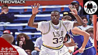 Shaquille O'Neal LSU Full Highlights vs Kentucky (2-5-91) 33 Pts 16 Rebs 7 Blks, BBQ CHICKEN!