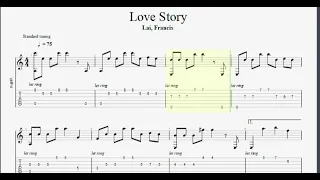 (Lai, Francis)Love Story - Guitar Solo (TAB)
