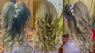 High volume Ponytail Bride ,Reception,Party|| Easy Method For Bigners||Decent Beauty salon By Amina.