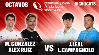 P2 SEVILLA PREMIER PADEL 2024 Octavos  Ruiz y Gonzalez vs Leal y Campagnolo | Highlights