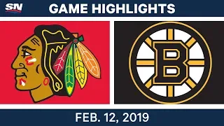 NHL Highlights | Blackhawks vs. Bruins - Feb 12, 2019