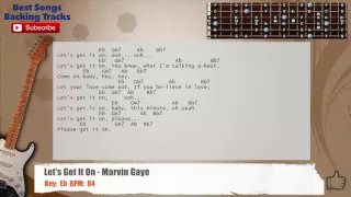 🎸 Let's Get It On - Marvin Gaye Guitar Backing Track with chords and lyrics