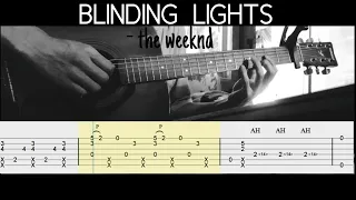the weeknd - blinding lights (fingerstyle guitar tab)