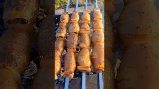 Картофель с салом приготовленный на мангале😊♨️👌