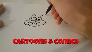 How To Draw A Cartoon Squirrel (Chipmunks) - Comic Drawing for Kids