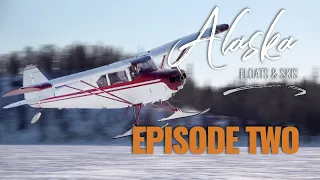 Alaska Bush Ski Flying and STUCK in Overflow | Winter Flight Training