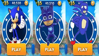 Sonic Dash vs Go Sanic Goo MEME vs PJ Masks - All Characters Unlocked Android Gameplay