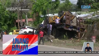 Bahay, nasira matapos araruhin ng truck; dalawang sasakyan, nadamay | Unang Balita