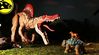 Giga Spinosaurus Chase Bumpy! Jurassic world dinosaur toys trex battle mattel camp cretaceous