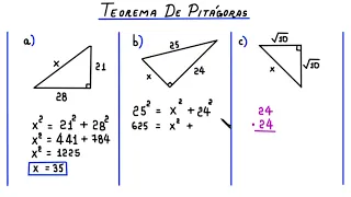 TEOREMA DE PITÁGORAS