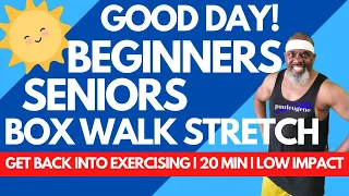 Get Back into Exercise! 20 Minute EASY FUN Beginners & Seniors Boxing Walking Stretching Workout.