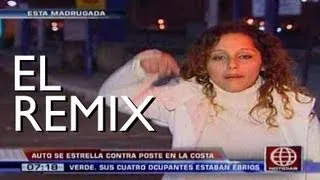 PERRA PITUCA REMIX - LOCA EBRIA DEL SCHNAUZER CHOCA POSTE Y GRITA A POLICIAS