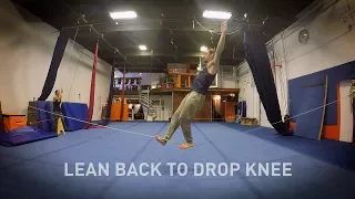 Slackline Challenge #9 - Lean to drop knee