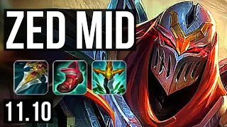 ZED vs AKALI (MID) | 20/1/6, 10 solo kills, Legendary, 2.0M mastery | BR Diamond | v11.10