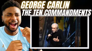 🇬🇧BRIT Reacts To GEORGE CARLIN - THE TEN COMMANDMENTS!