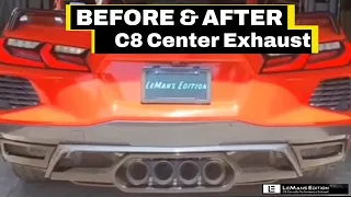 C8 Center Exhaust Before and After #LeMansEditionExhaust