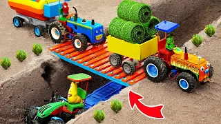 Diy tractor mini Bulldozer to making concrete road | Construction Vehicles, Road Roller #29