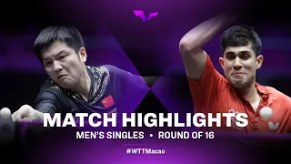 Highlights | Fan Zhendong vs Kanak Jha | MS R16 | WTT Champions Macao 2022