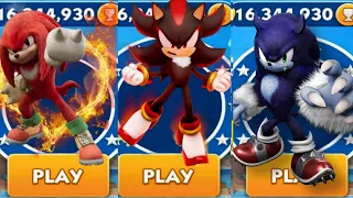 Sonic Dash - Sir Knuckles VS Sir Shadow VS Werehog _ Movie Sonic vs All Bosses Zazz Eggman