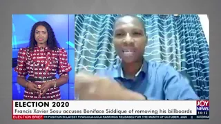 Election 2020: Francis Xavier Sossu accuses Boniface Siddique of removing his billboards (23-10-20)