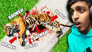 GTA 5 : Breaking EVERY BONE As a TIGER 😹...!!