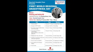 Webinar in Regional Anaesthesia with Theme : Training and Safety in RA