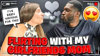 FLIRTING With My GIRLFRIEND'S MOM To See How She Reacts *SHE LIKES ME*