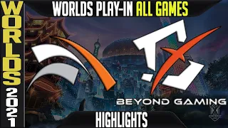 HLE vs BYG Highlights ALL GAMES | Worlds 2021 Play In Knockouts | Hanwha Life vs Beyond Gaming