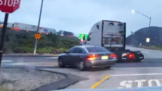 BMW Road Rage with Semi Truck (CORRUPTED CLIP)