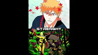 Ichigo vs Saitama Who is the strongest #shorts #opm #bleach