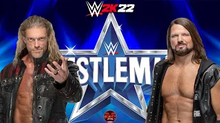 Edge vs AJ Styles - WWE 2K22 WrestleMania 38 Prediction Gameplay - RahulRKGamer 2.0