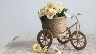 DIY JUTE BICYCLE | BEST  OUT OF WASTE CRAFTS| decorative cycle ideas | jute rope |